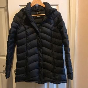 The North Face 600 navy blue down jacket